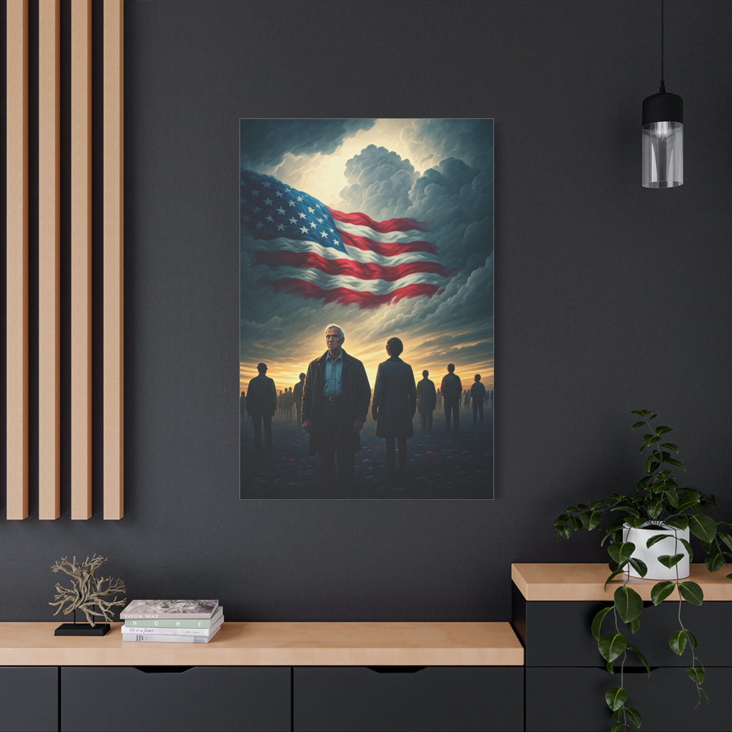 American Flag Gathering of Hope Wall Art & Canvas Prints