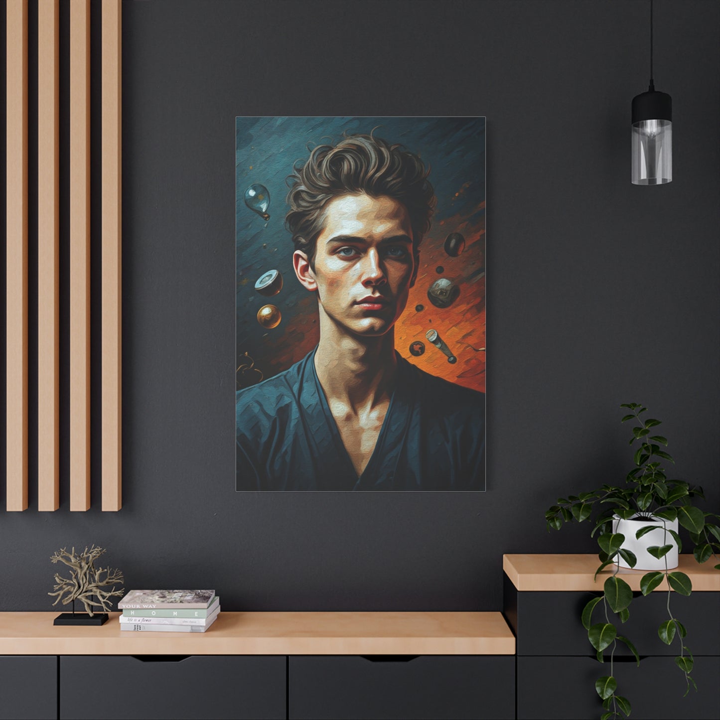 Abstract Energy Male Portrait Wall Art & Canvas Print