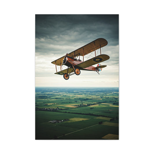 Classic Biplane Sky Journey Wall Art & Canvas Prints