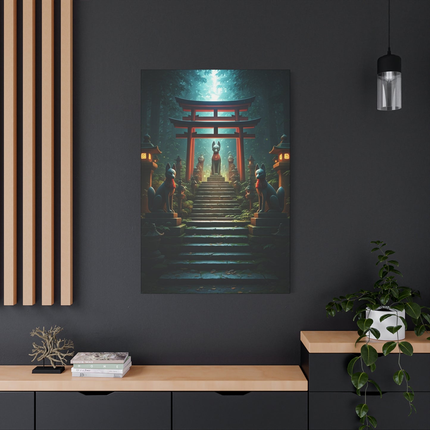 Fox Shrine Guardians Wall Art & Canvas Prints