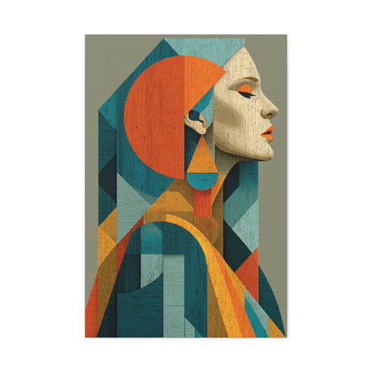 Abstract Modernist Profile Composition Wall Art & Canvas Print