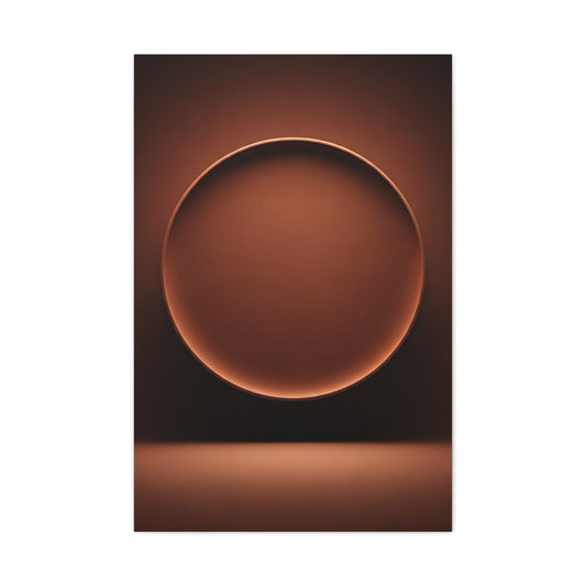 Luminous Bronze Sphere Minimal Wall Art & Canvas Prints