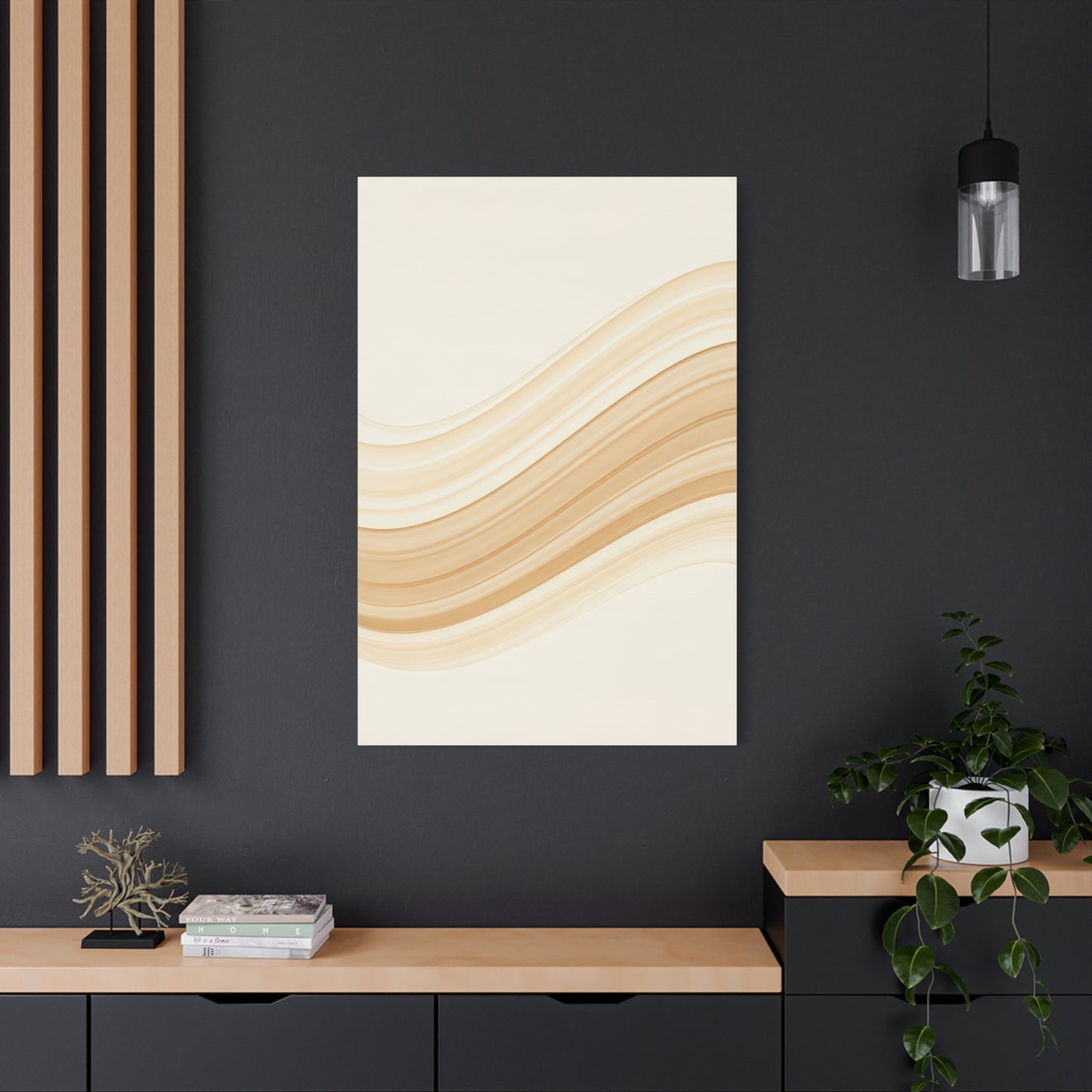 Golden Sand Flow Abstract Wall Art & Canvas Prints