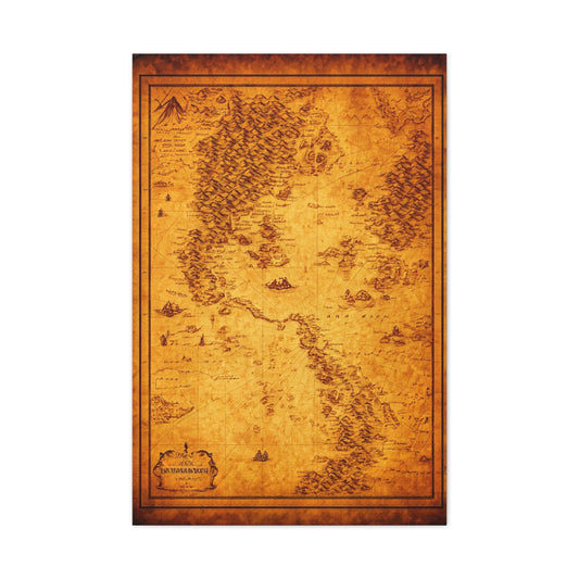 Antique Treasure World Map Wall Art & Canvas Prints