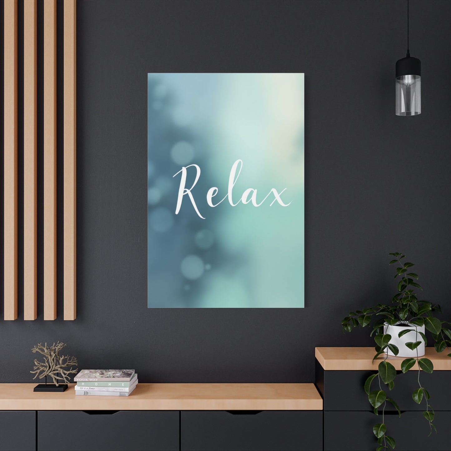 Relax Calm Typography Wall Art & Canvas Prints