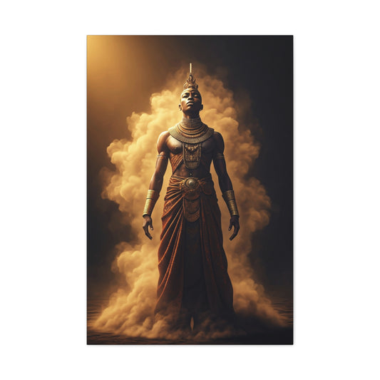 Mist-Born Warrior Presence Wall Art & Canvas Prints