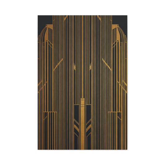Golden Gate Art Deco Geometry Wall Art & Canvas Prints