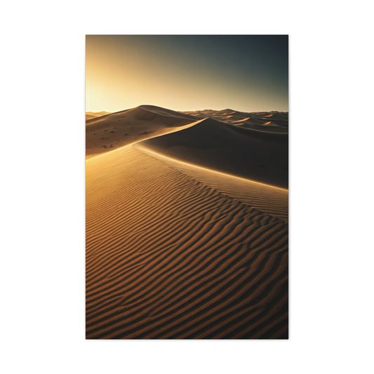 Golden Desert Dunes Minimal Landscape Wall Art & Canvas Prints