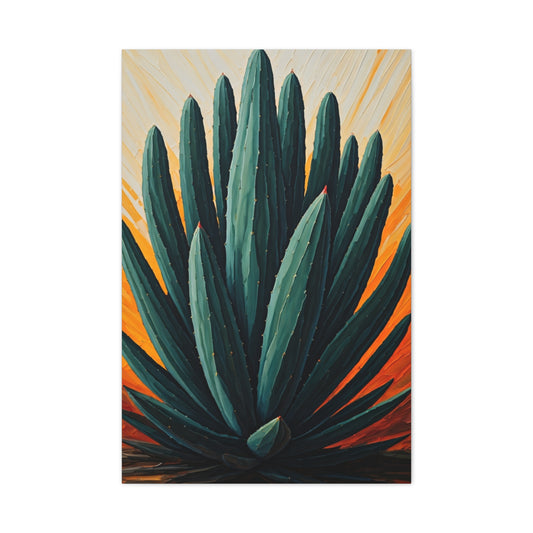 Agave Desert Botanical Illustration Wall Art & Canvas Prints
