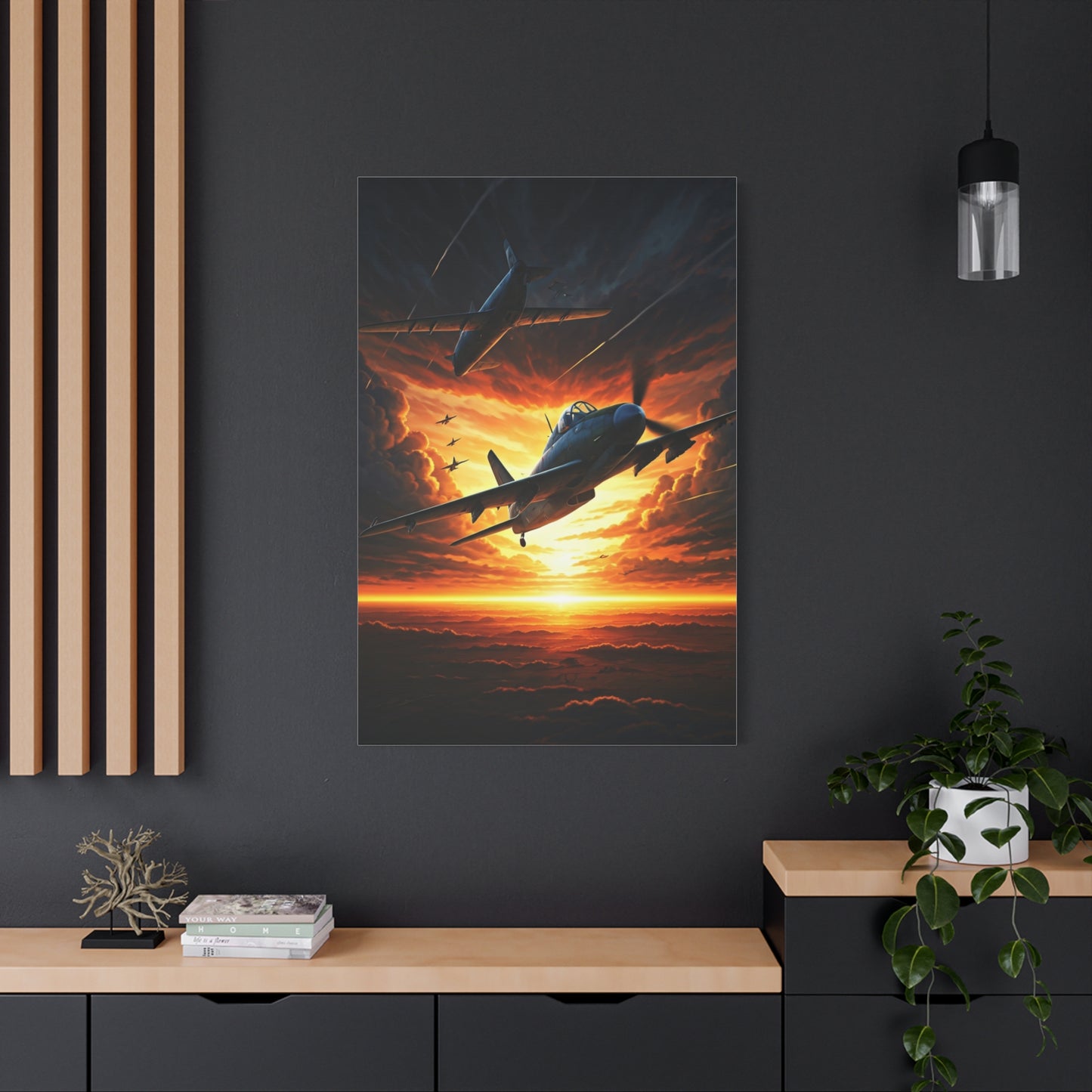 Firestorm Jet Mission Sunset Wall Art & Canvas Prints