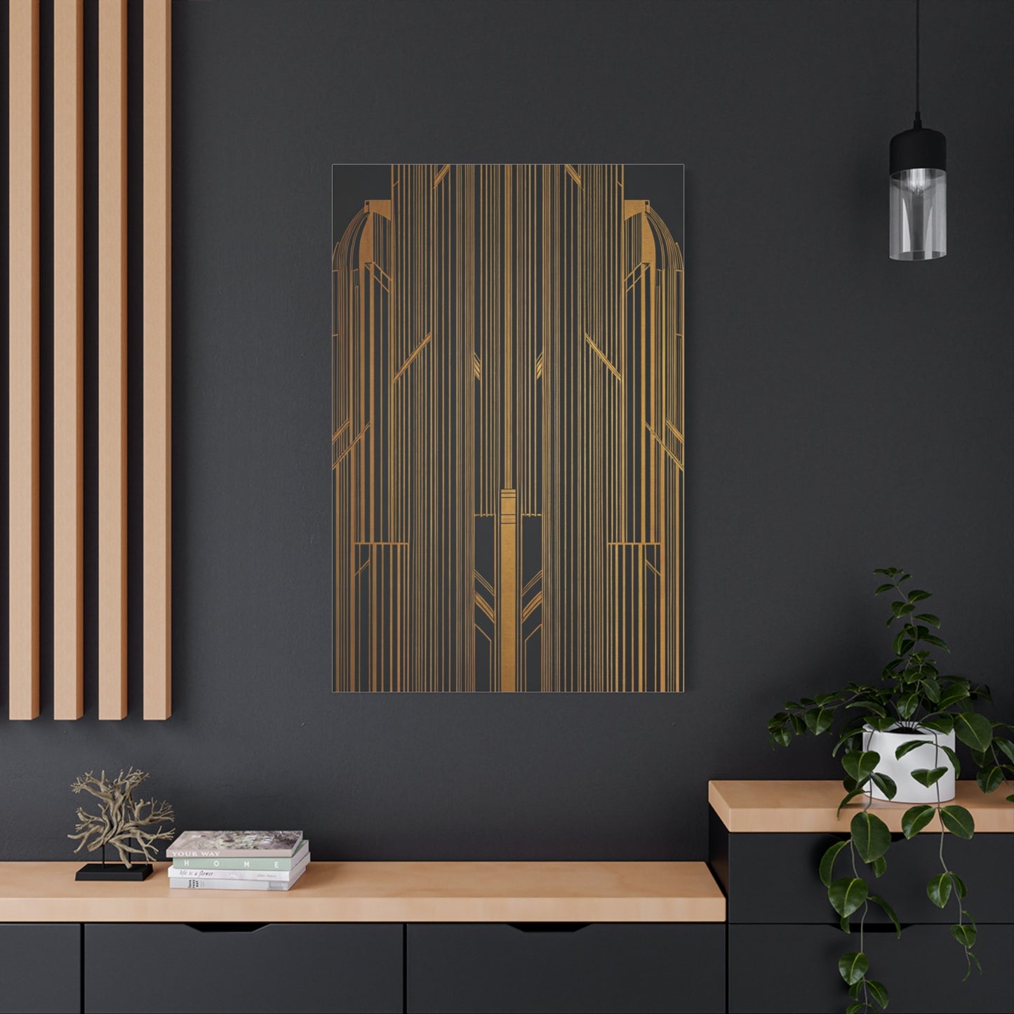 Golden Gate Art Deco Geometry Wall Art & Canvas Prints