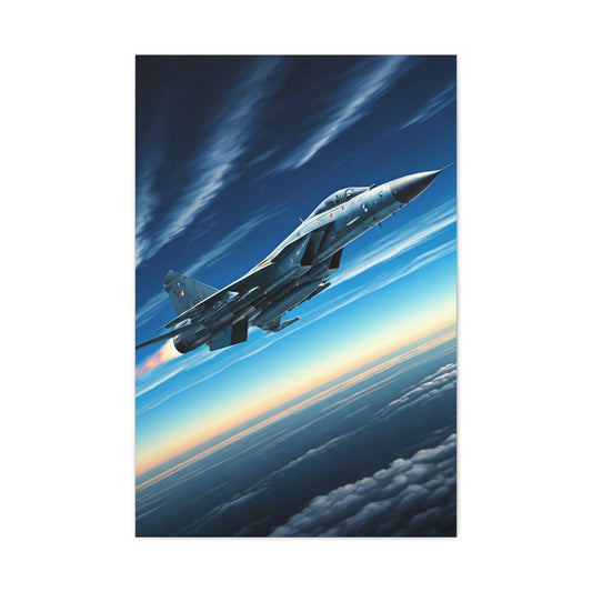 High-Speed Fighter Jet Sky Flight Wall Art & Canvas Prints