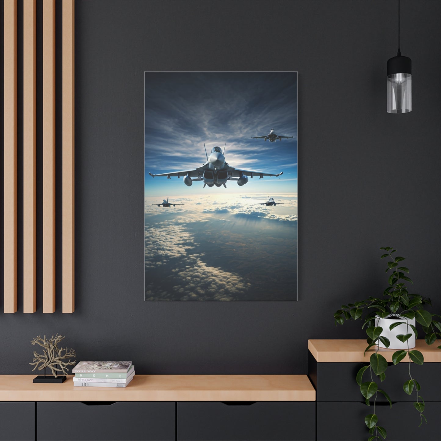 Skyborn Jet Through Cloud Kingdom Wall Art & Canvas Prints