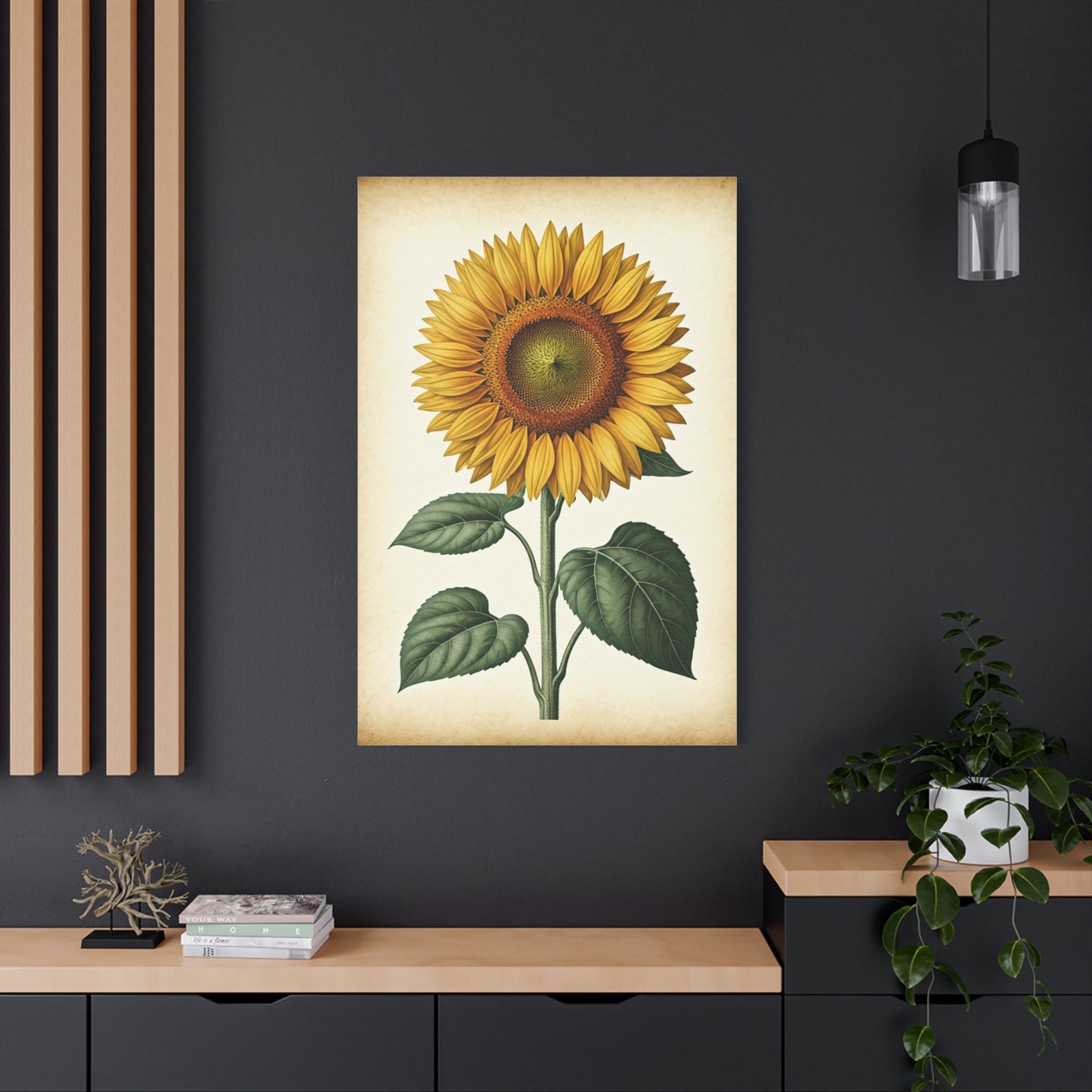 Sunflower Illustration Wall Art & Canvas Prints