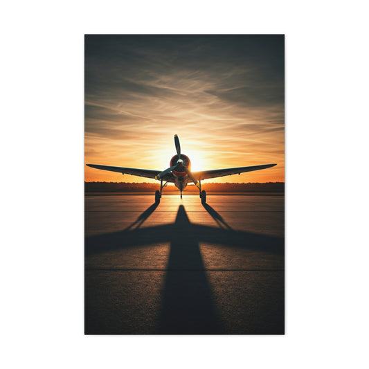 Golden Horizon Propeller Flight Wall Art & Canvas Prints