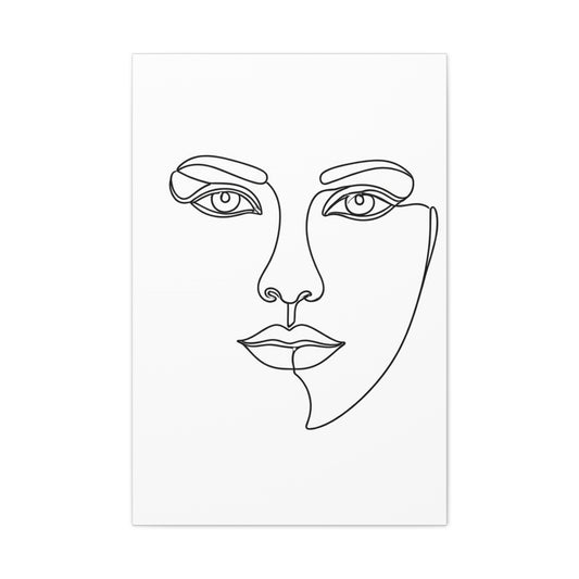 Abstract Line Face Wall Art & Canvas Prints