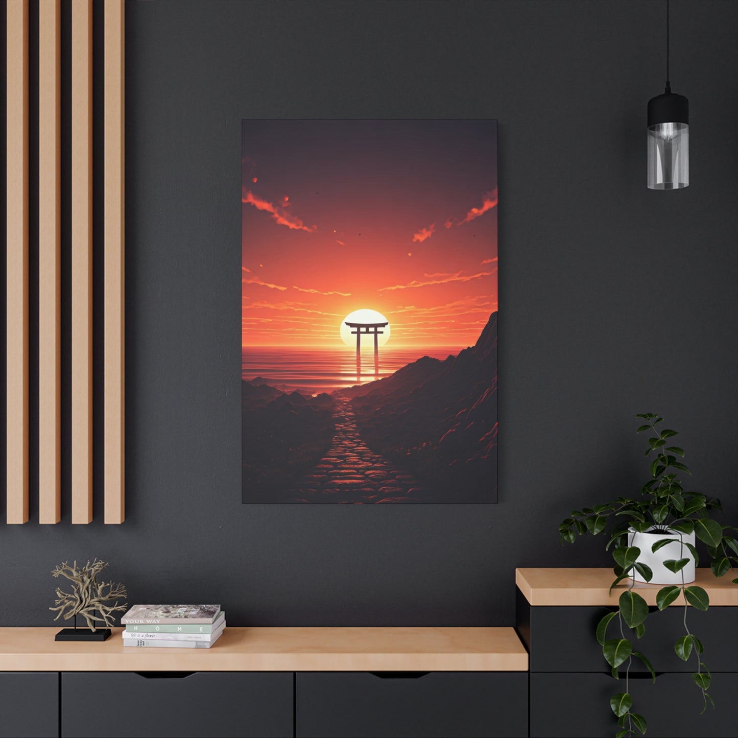 Sacred Horizon Torii Sunset Wall Art & Canvas Prints