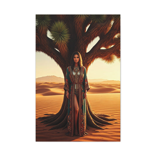 Desert Muse Beneath the Sacred Tree – Wall Art & Canvas Prints