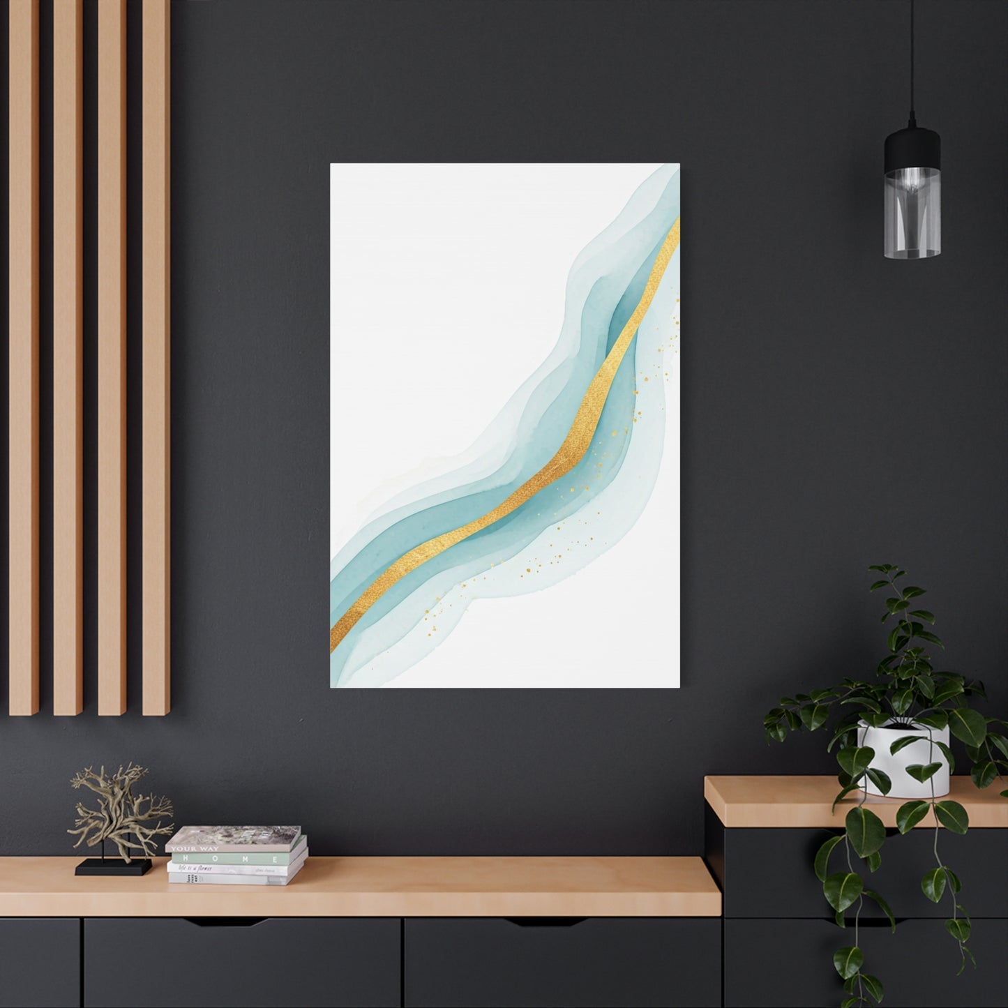 Gold Vein Flow Abstract Wall Art & Canvas Prints