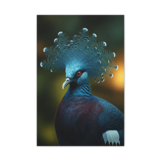 Crowned Feathered Crest Bird Wall Art & Canvas Prints