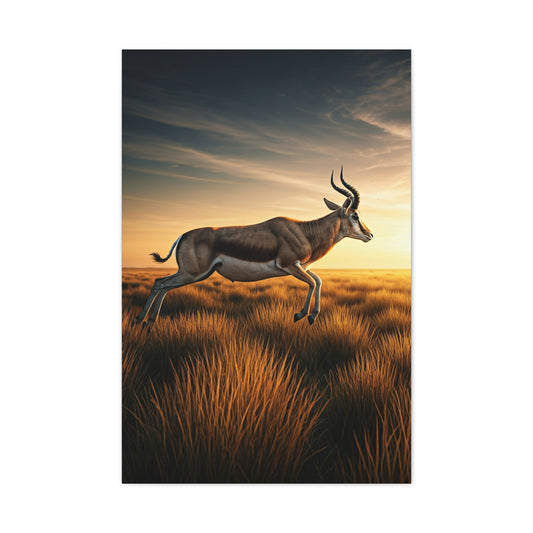 Antelope Leap Across the Plains Wall Art & Canvas Prints