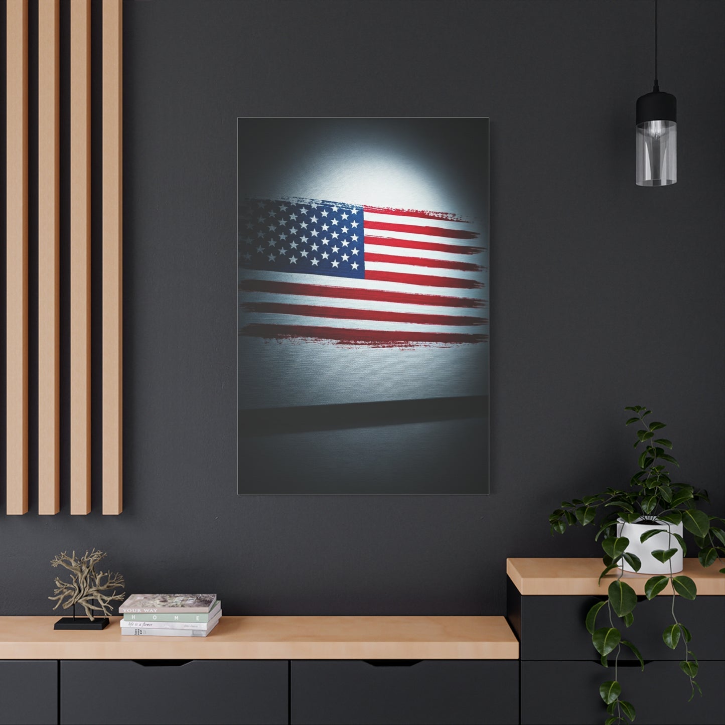 Modern Framed Stars and Stripes Wall Art & Canvas Prints