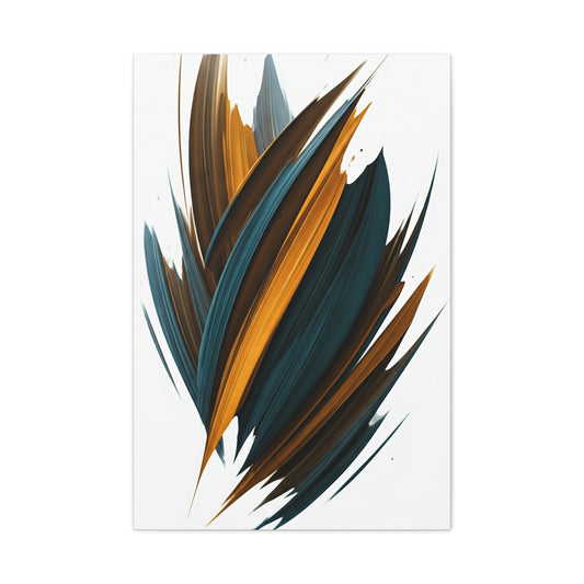 Teal Ember Surge Abstract Wall Art & Canvas Prints