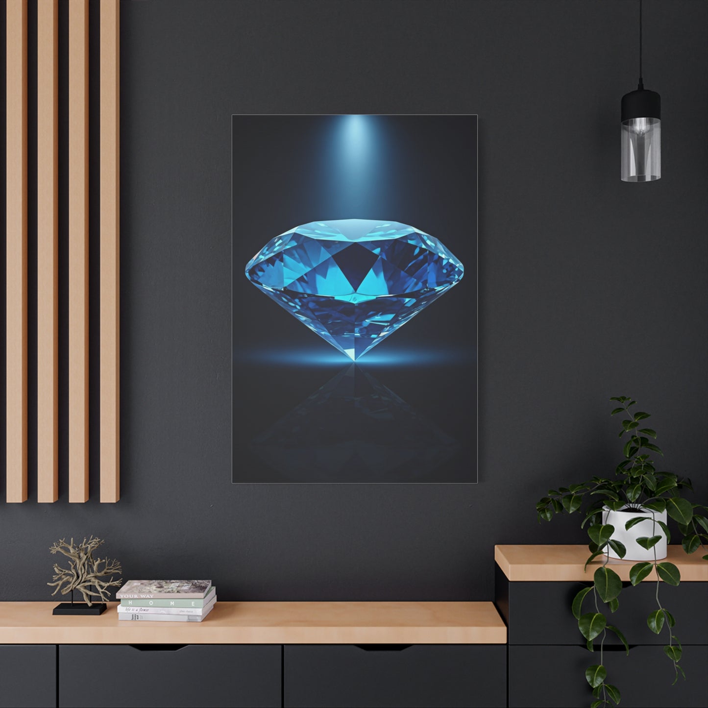 Blue Diamond Reflection Wall Art & Canvas Prints