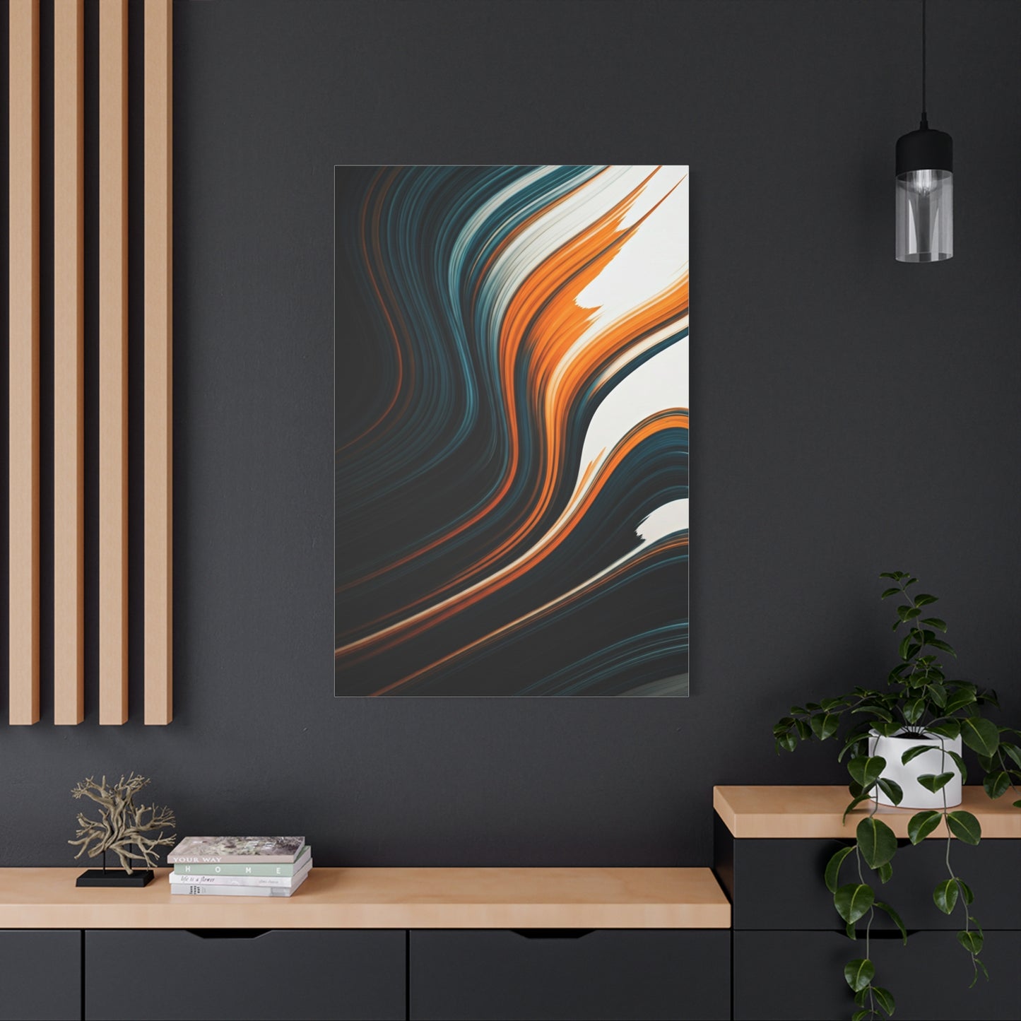 Dark Streamline Abstract Wall Art & Canvas Prints