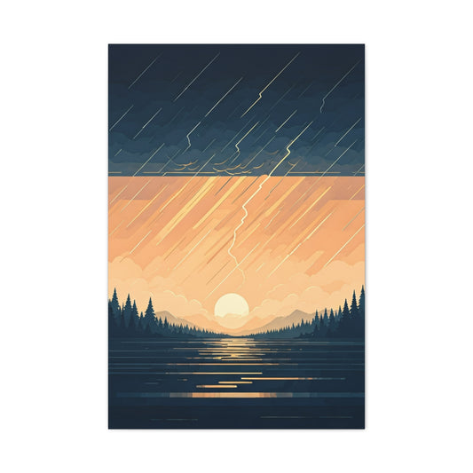 Rainfall at Dusk Wall Art & Canvas Prints
