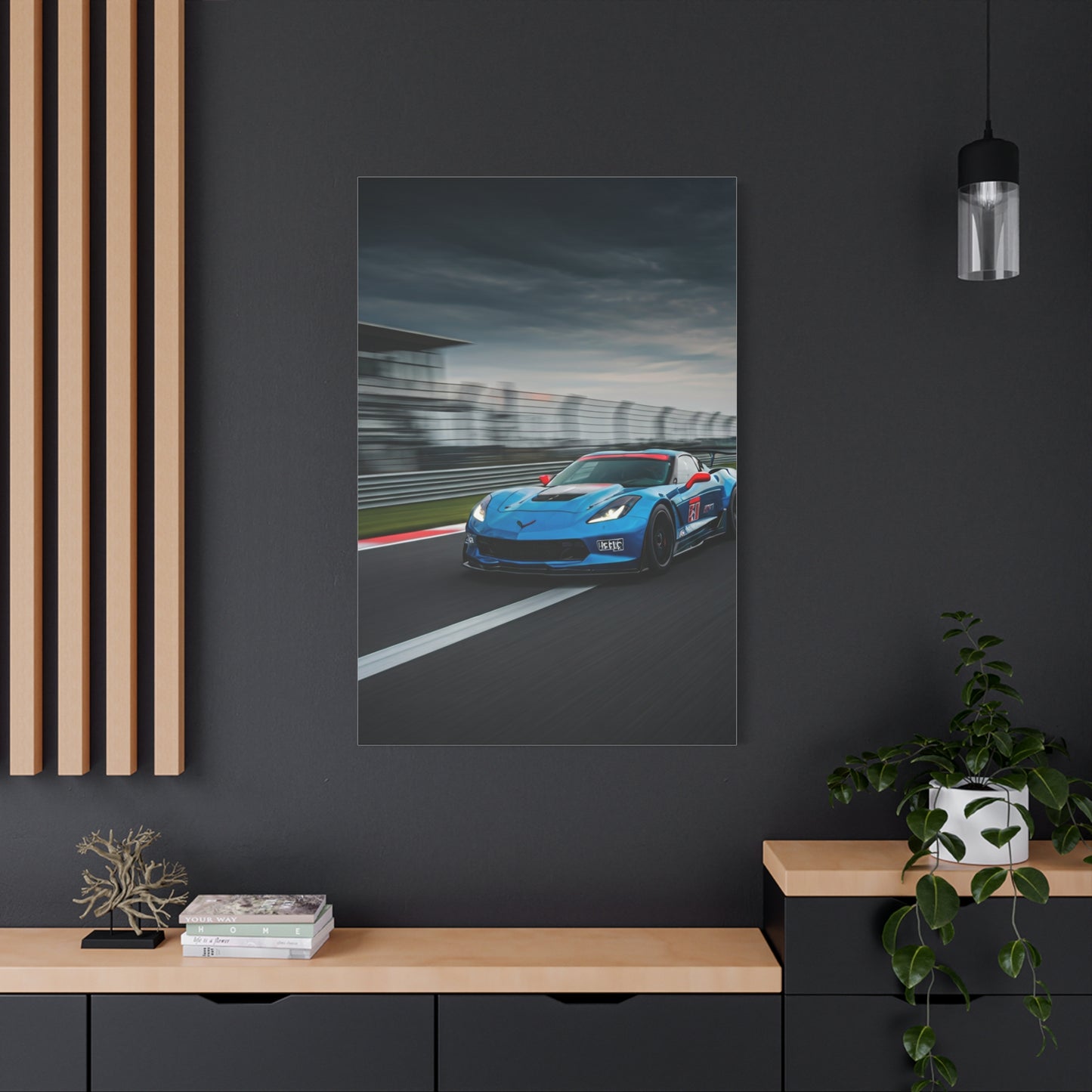 2019 Chevrolet Corvette C7 Z06 Start Finish Straight Wall Art & Canvas Prints