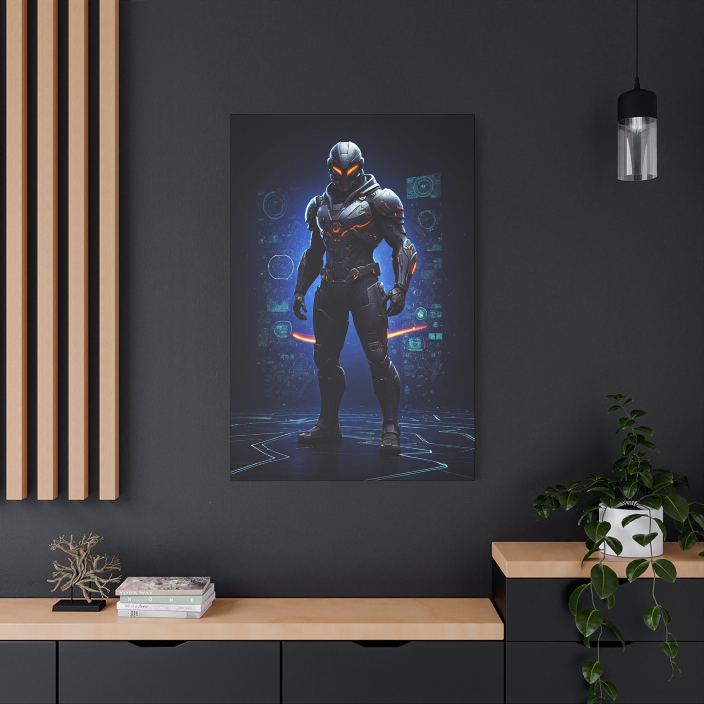 Futuristic Armored Sentinel Wall Art & Canvas Prints