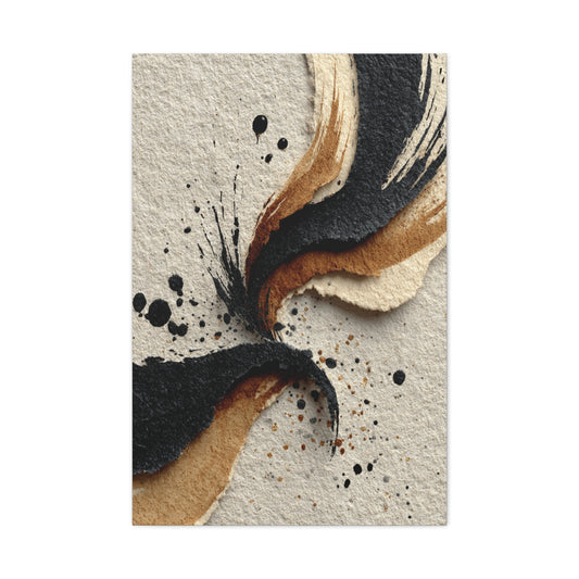 Abstract Ink Flow Composition Wall Art & Canvas Print