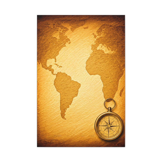 Compass Adventure World Map Wall Art & Canvas Prints