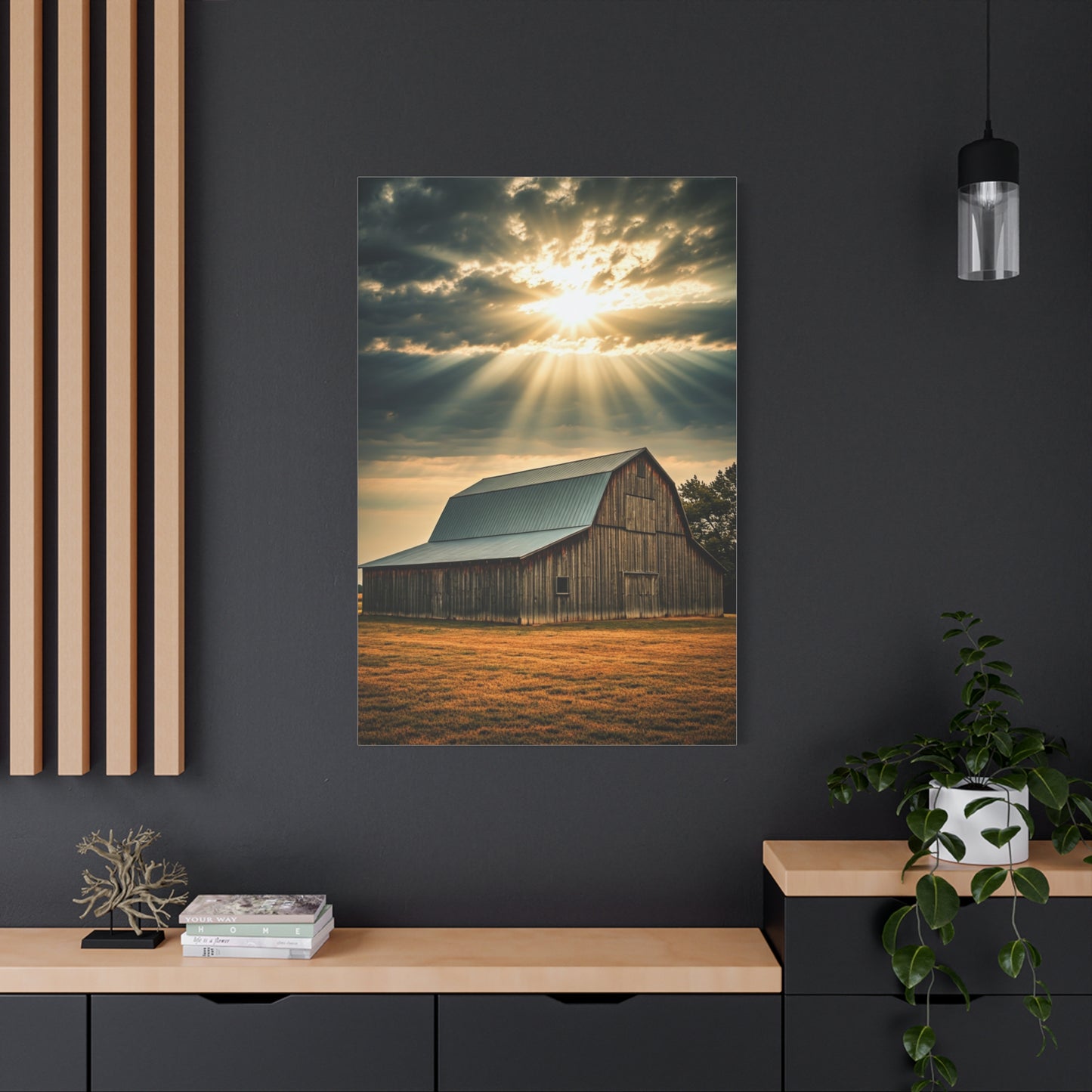 Sunbreak Over the Old Barn Wall Art & Canvas Prints