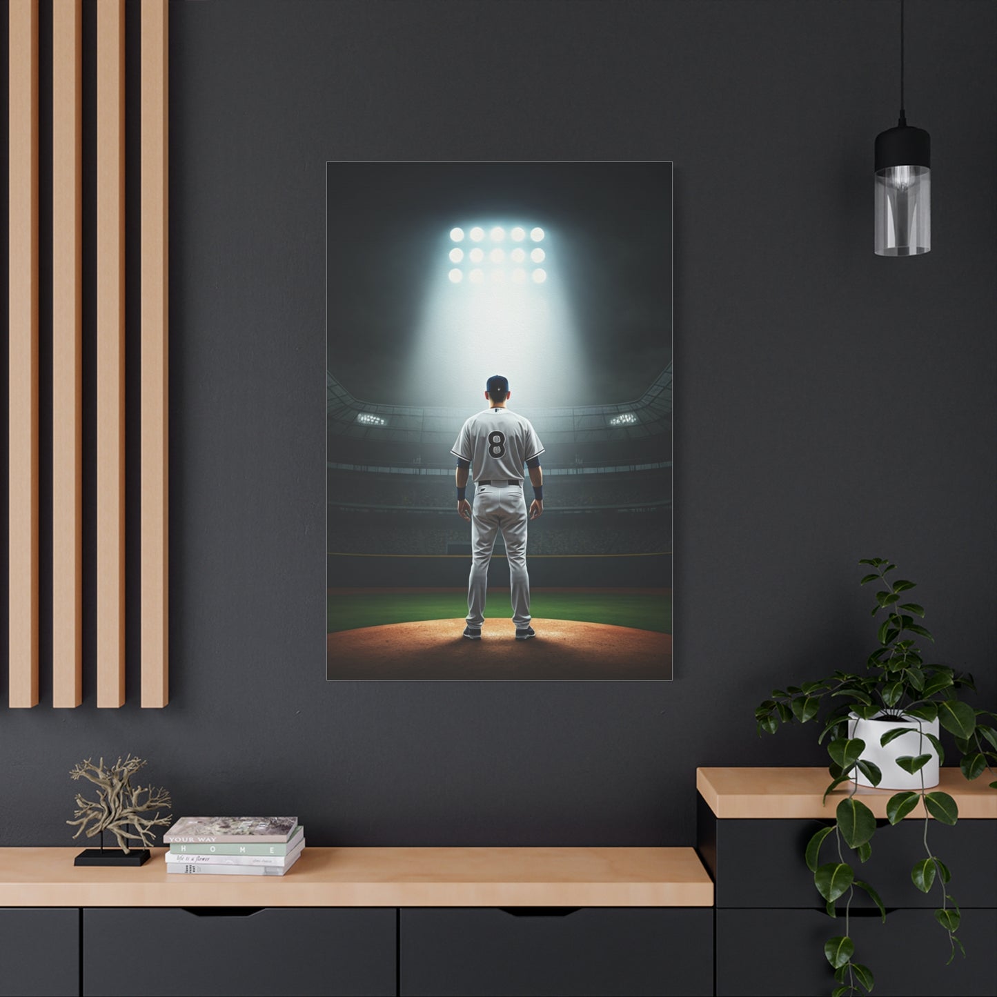 Stadium Spotlight Baseball Player Tribute Wall Art & Canvas Prints