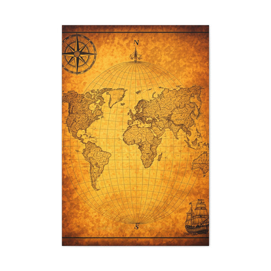 Classic Globe World Map Wall Art & Canvas Prints
