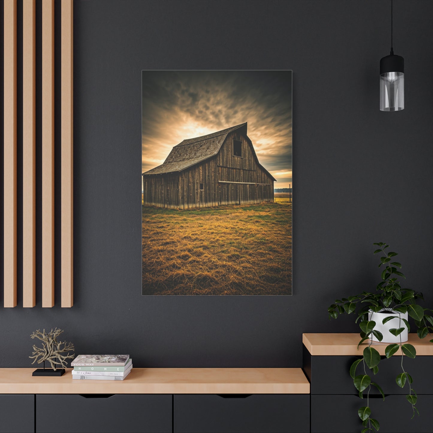 Golden Field Weathered Barn Wall Art & Canvas Prints