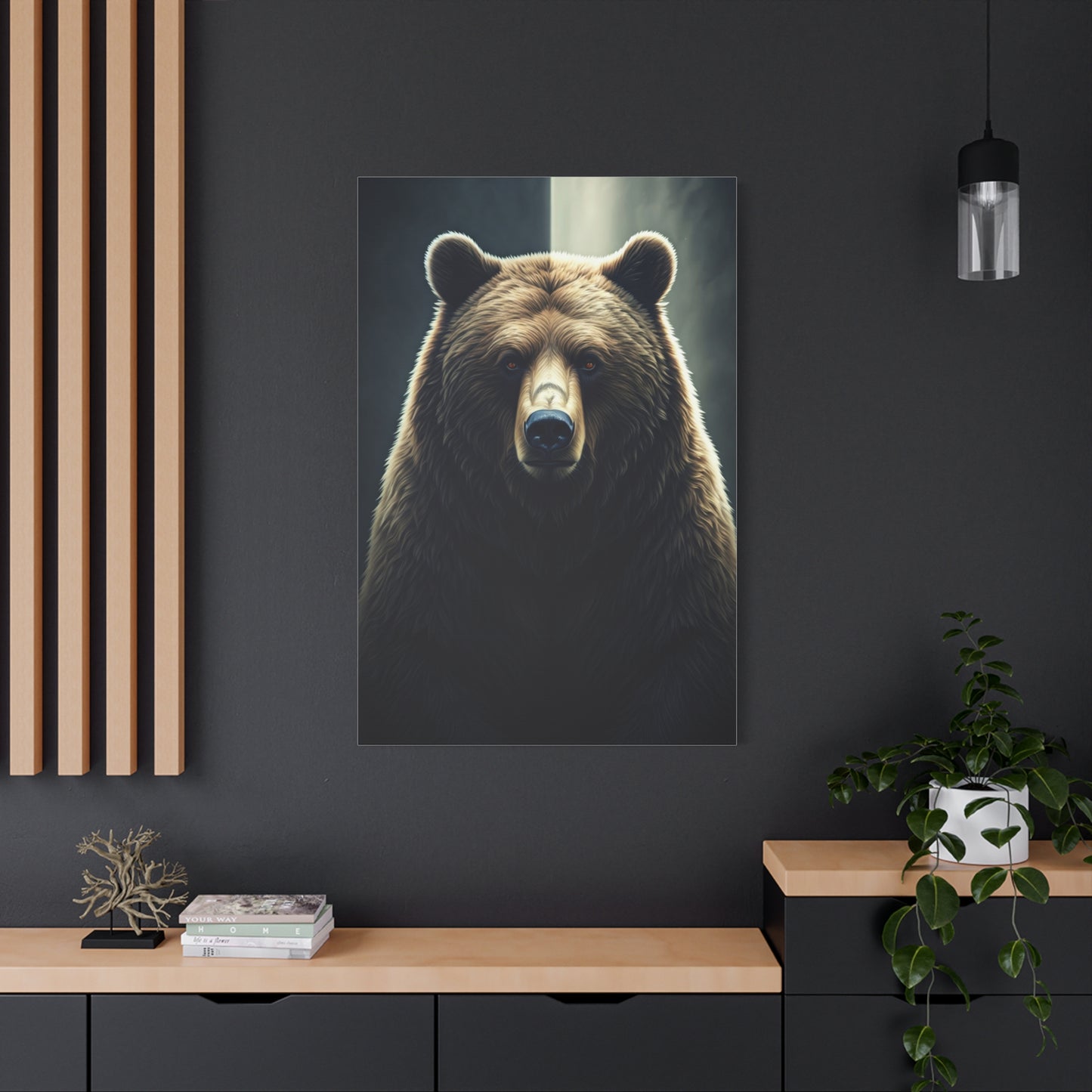 Regal Grizzly Close-Up Portrait Wall Art & Canvas Prints