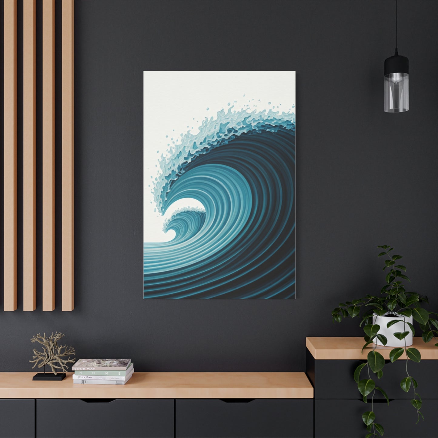 Azure Crest Wave Abstract Wall Art & Canvas Prints