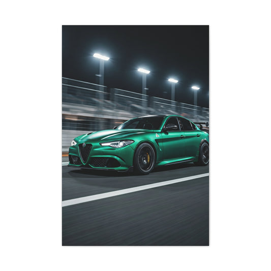 Alfa Romeo Giulia Quadrifoglio Night Circuit Stance Wall Art & Canvas Prints