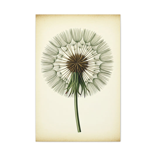Dandelion Seed Head Illustration Wall Art & Canvas Prints