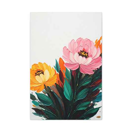 Soft Pink and Yellow Floral Wall Art & Canvas Prints