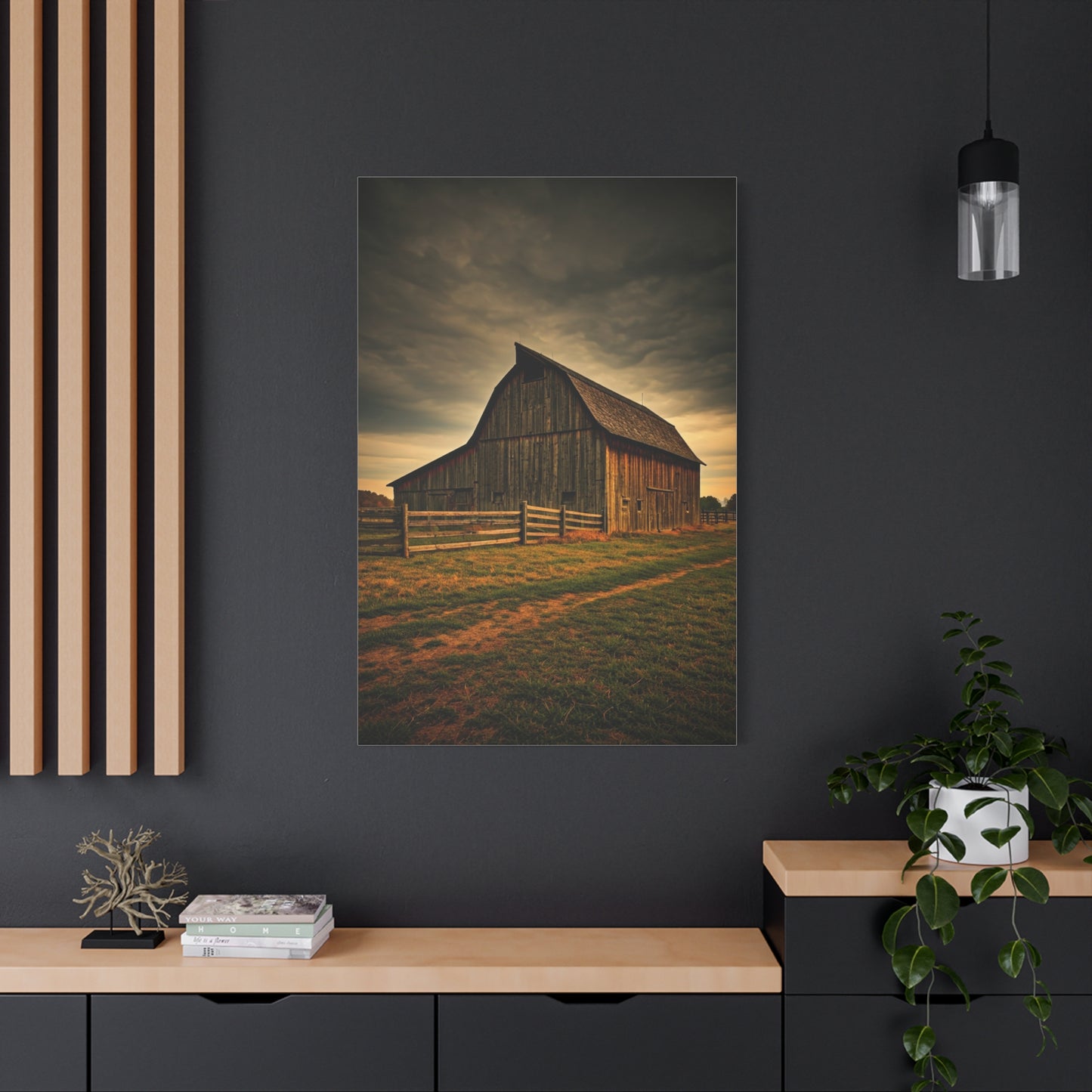 Stormy Horizon Rustic Barn Wall Art & Canvas Prints