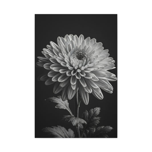 Chrysanthemum Bloom in Noir Wall Art & Canvas Prints