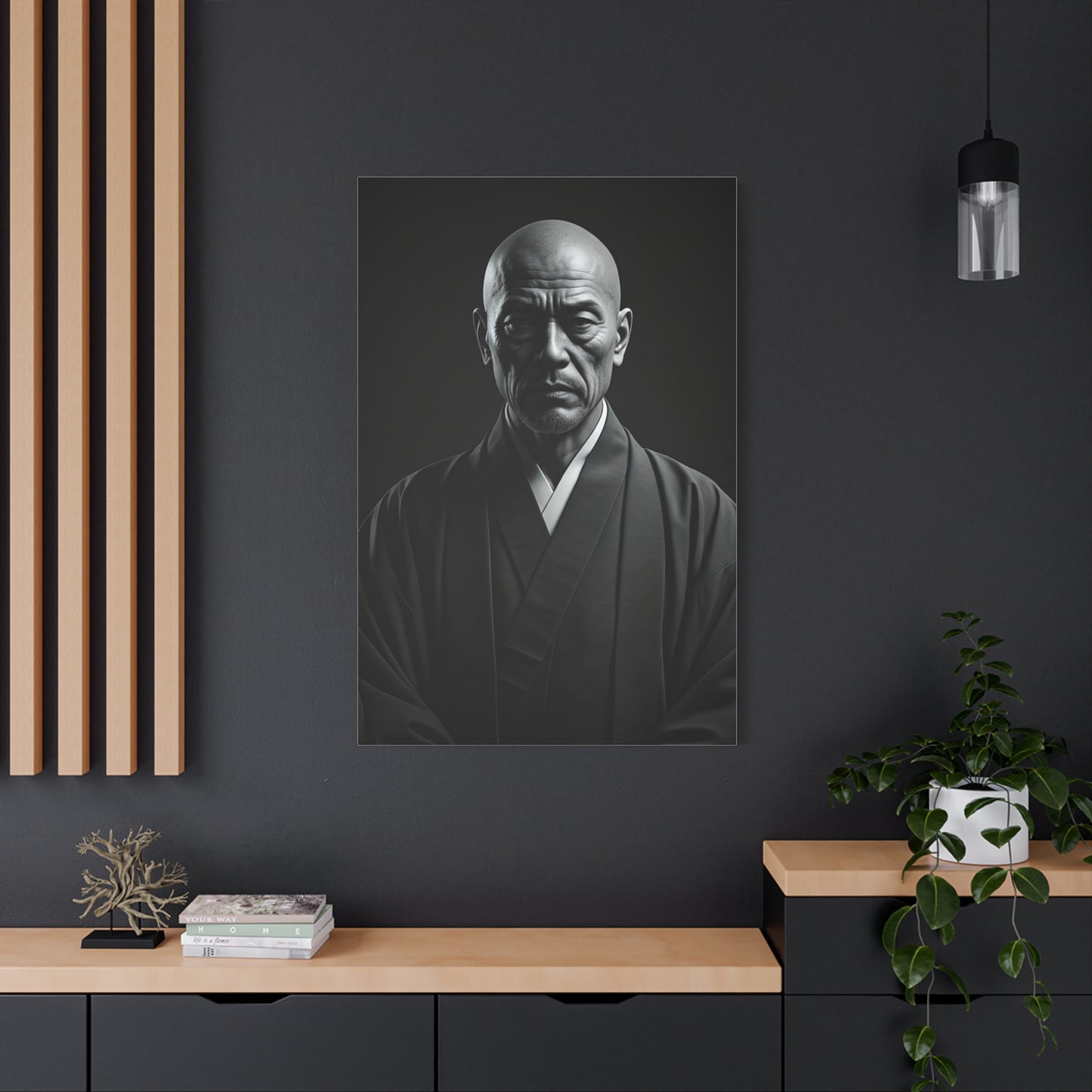 Stoic Figure in Minimalist Portrait Wall Art & Canvas Prints