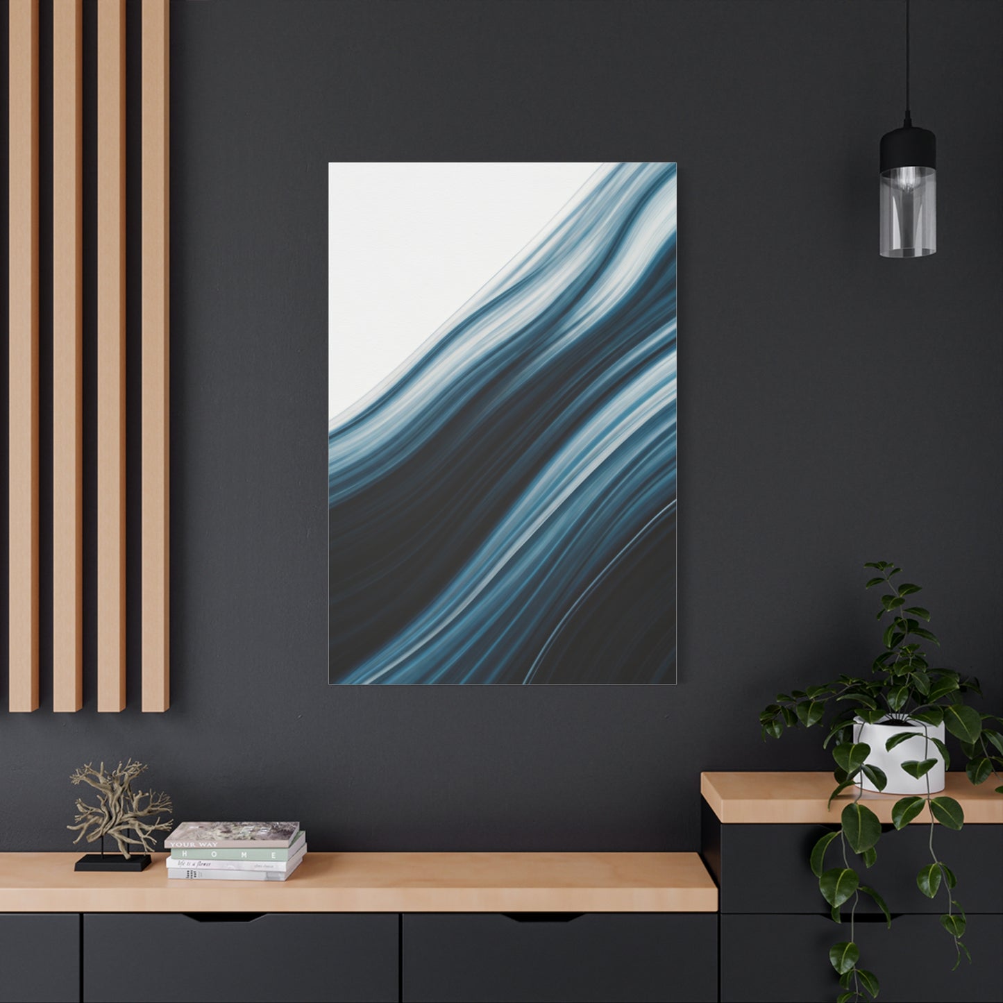 Midnight Tide Flow Abstract Wall Art & Canvas Prints