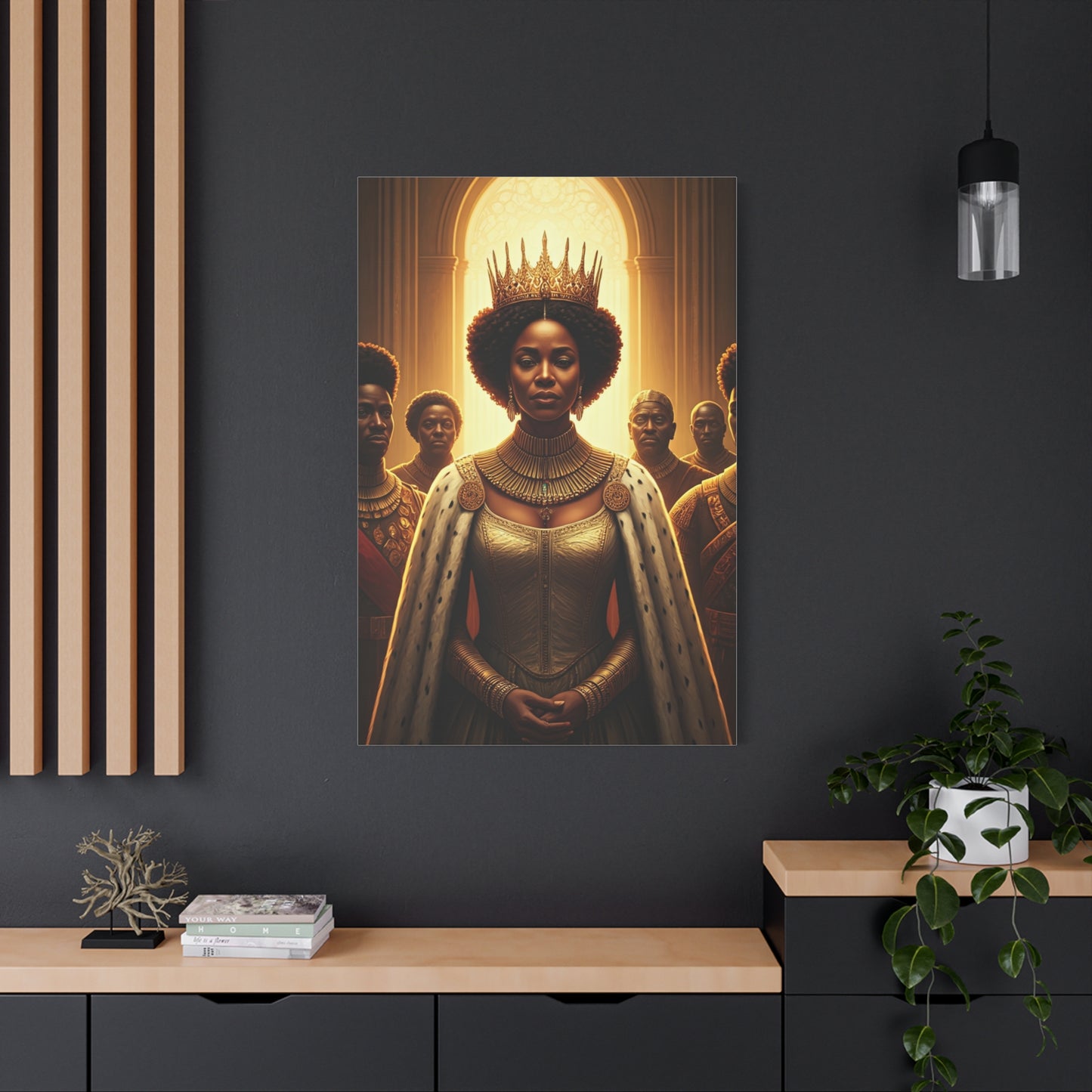 Golden Rain Regal Woman Wall Art & Canvas Prints