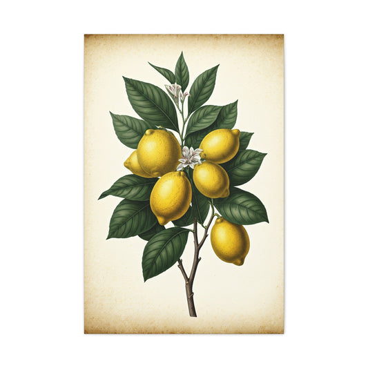 Lemon Branch Illustration Wall Art & Canvas Prints