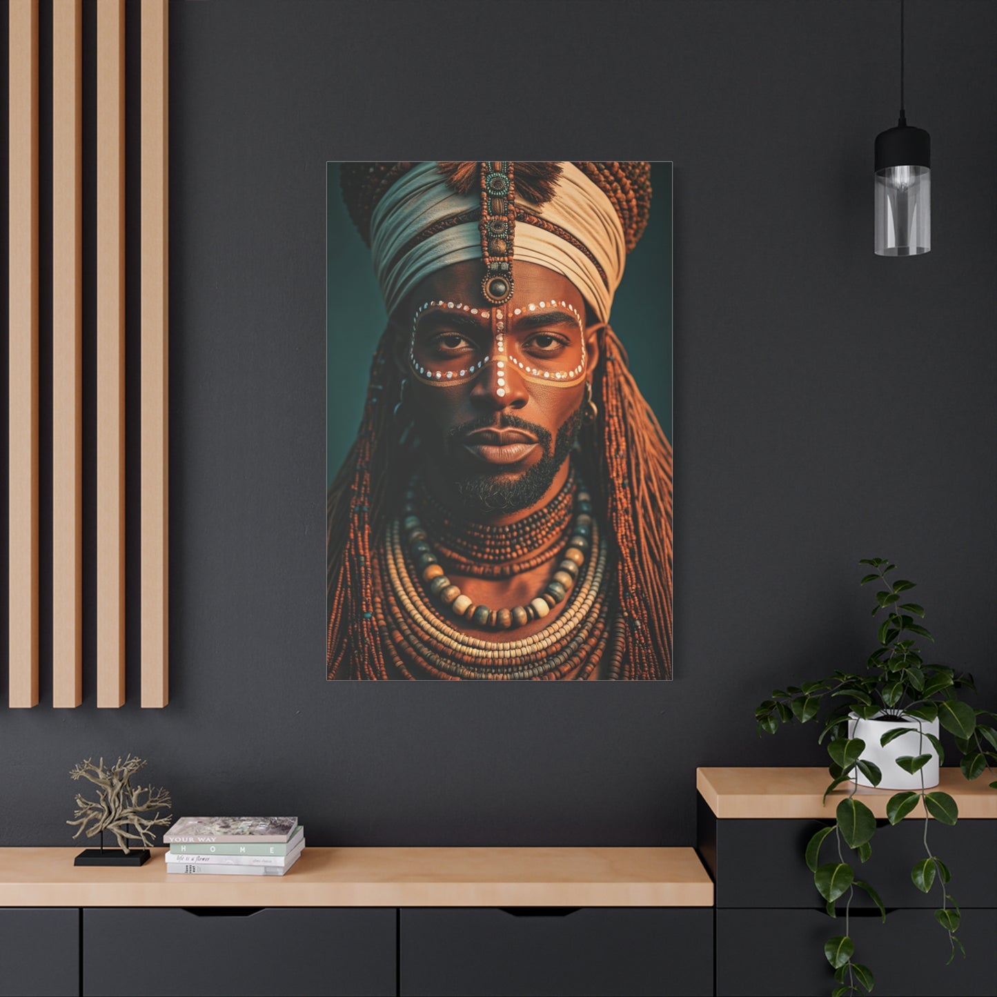 Tribal Essence Beaded Portrait Wall Art & Canvas Prints